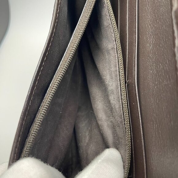 Gucci Guccisima Dark Brown Calf Leather Continental Wallet - Preowned - Picture 11 of 16
